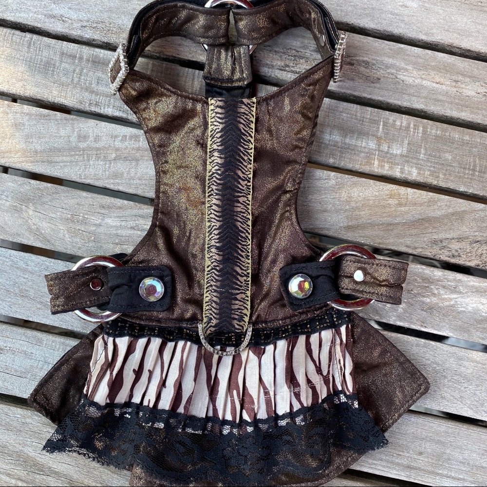 Foo Foo Fido Dog Metallic Harness Dress